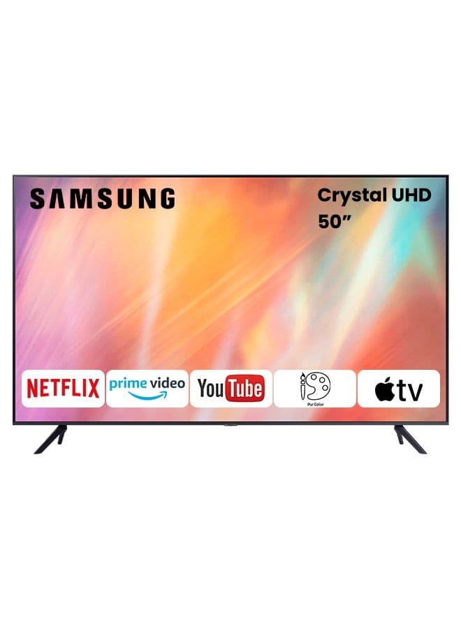 50-Inch Crystal UHD Crystal Processor 4K Flat Smart Tv UA50AU7000UXZN / UA50AU7000UXEG Titan Grey