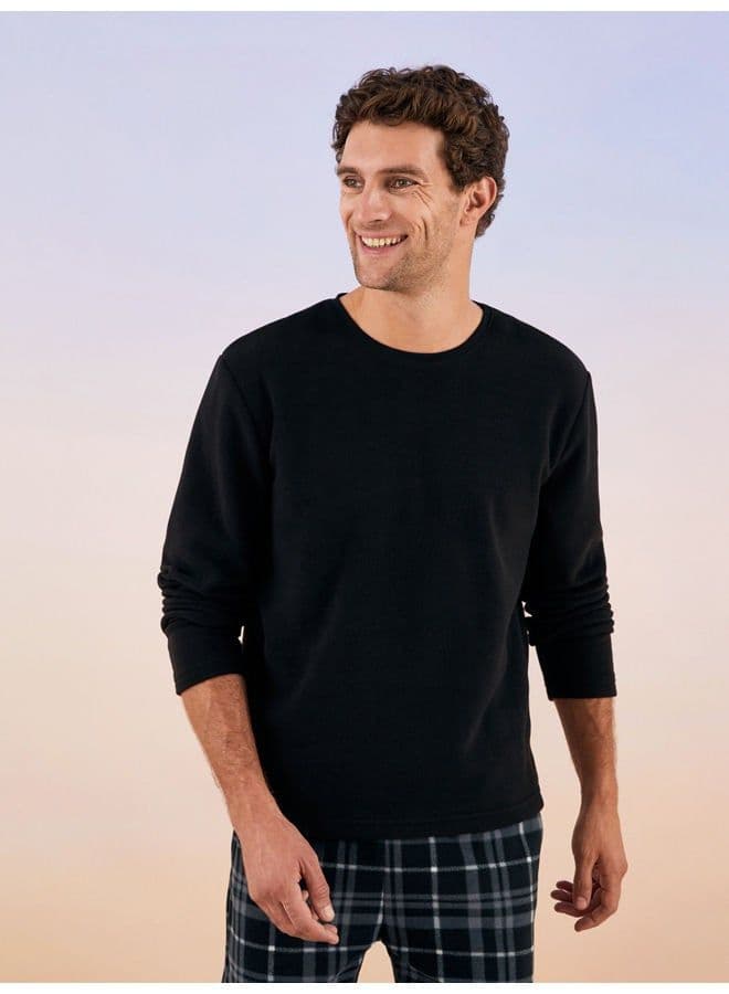 Standard Pattern Plaid Fleece Men's Pajamas Set