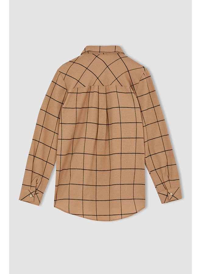 Woman Brown Long Sleeve Tunic LT.CAMEL