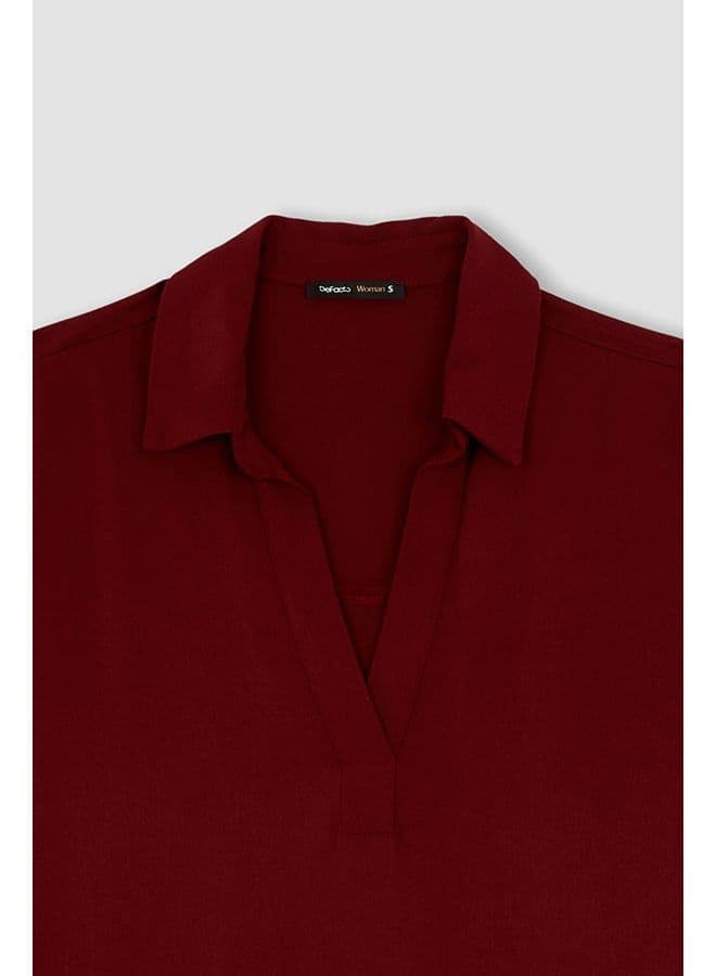 Woman Bordeaux Long Sleeve Blouse BORDEAUX