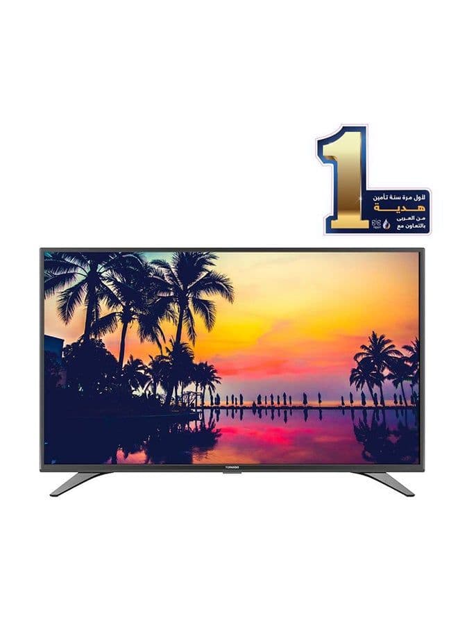 TORNADO Smart LED TV 43 Inch Full HD With Built-In Receiver, 2 HDMI and 2 USB Inputs 43ES1500E Black - WE Offer (50 GB Free for 1 Month) 43ES1500E Black